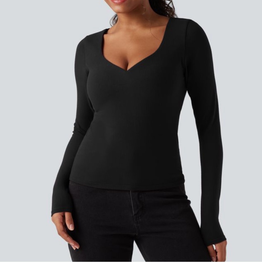 Halara Push-Up Long Sleeve Casual Warming Top, size small